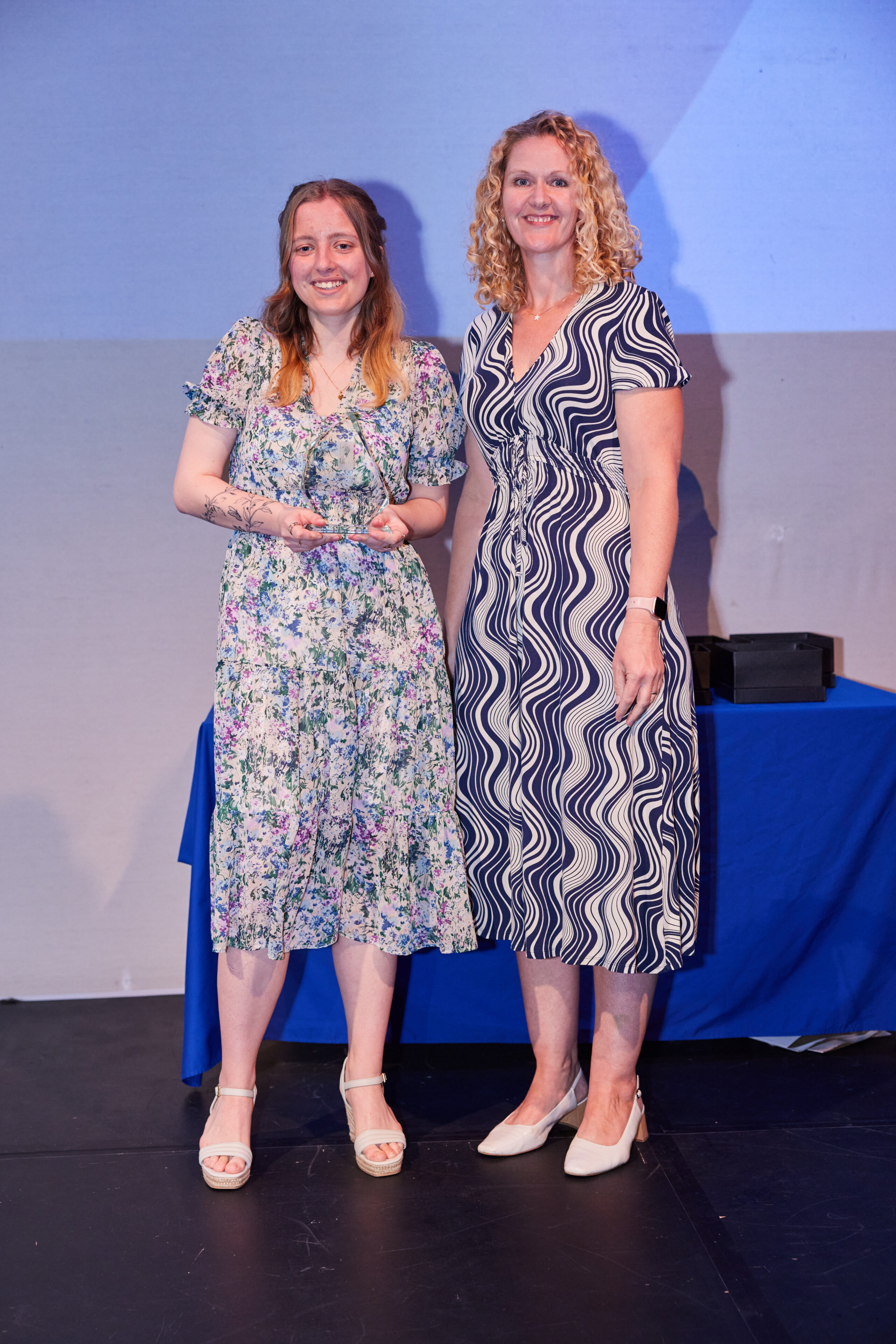Jenny Ashworth with a Pride of Somerset award winner