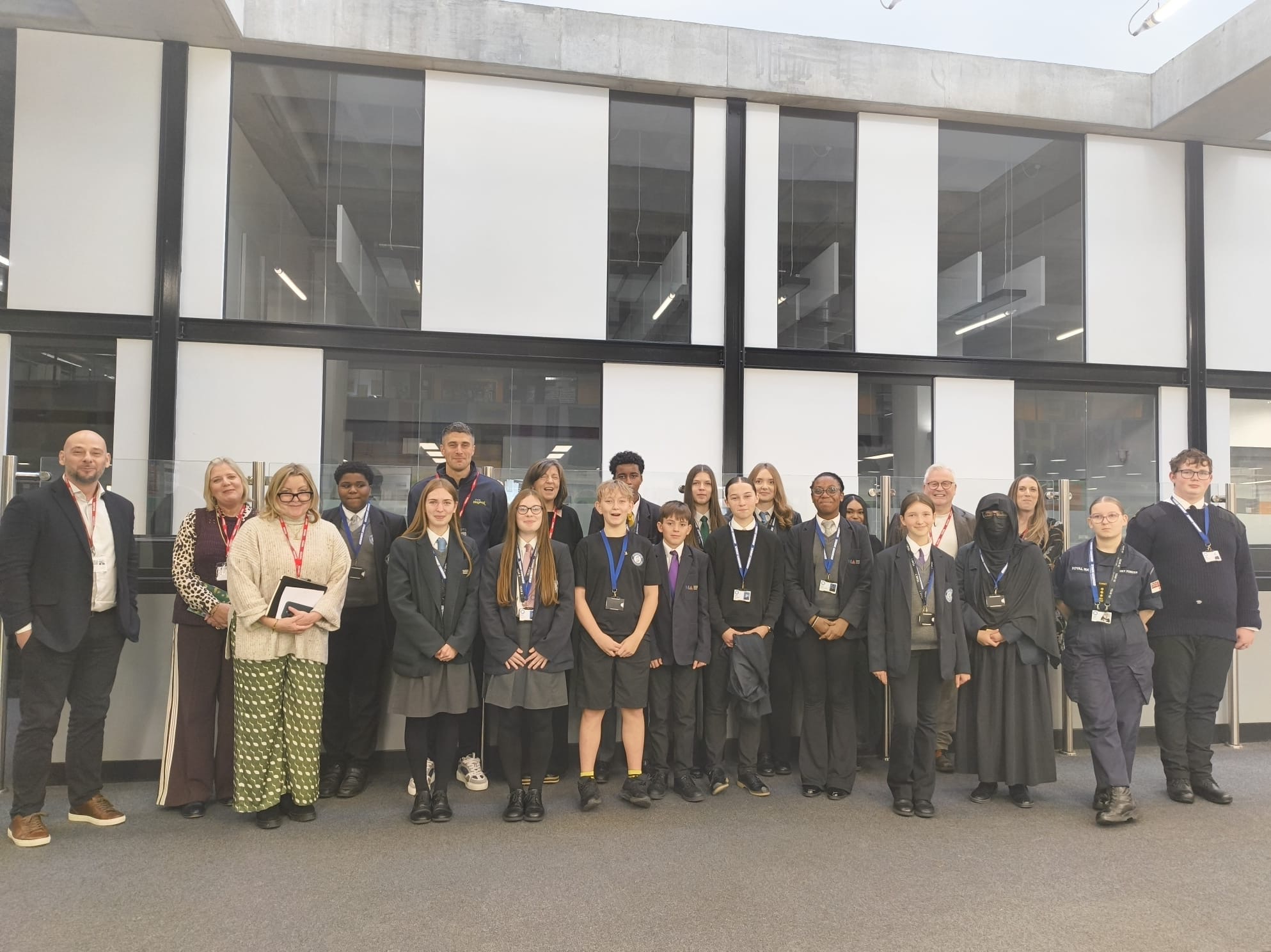Students and visitors at Northampton International Academy