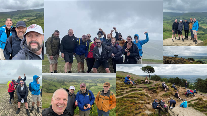 Carlsberg Britvic colleagues taking part in the Mam Tor fundraising challenge