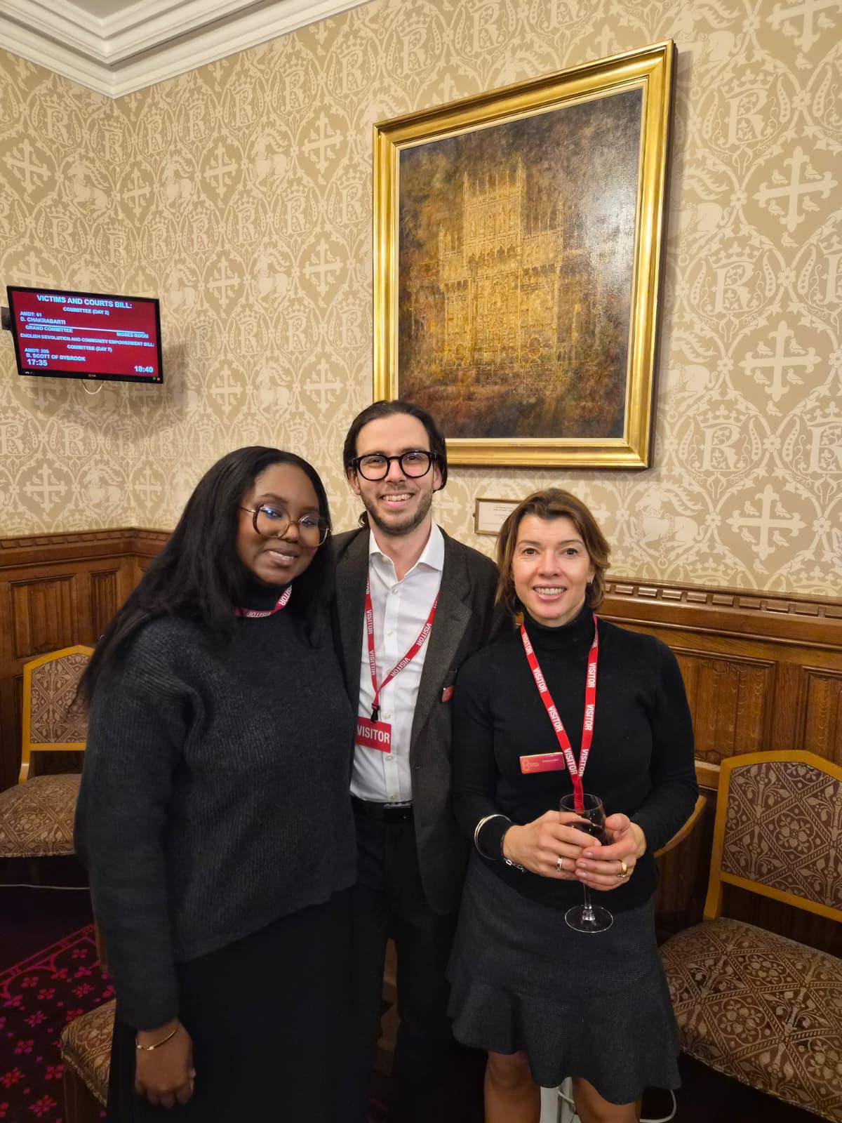 Rob, Daniela and Appi at the House of Lords